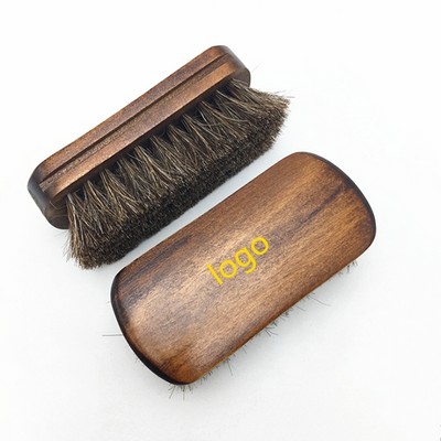 Wood Horsehair Shoe Shine Brush