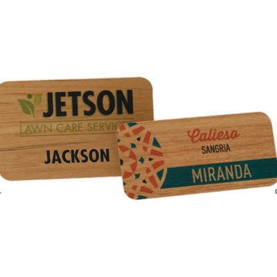 Full Color Wood Badges (1"x3")