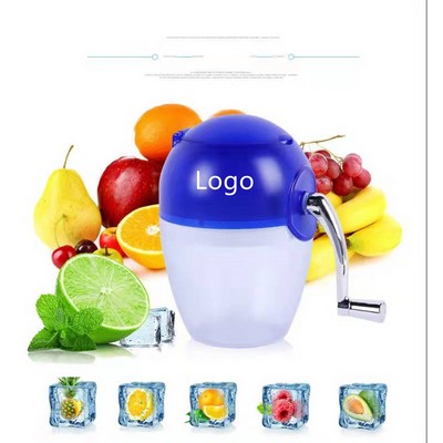 Portable Manual Hand Cranked Ice Crusher Shaver Snow Cone Maker