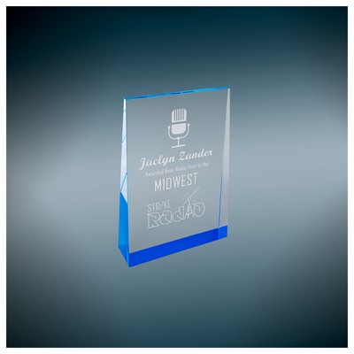 4" X 6" Blue Acrylic Wedge Award