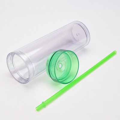 Acrylic Tumblers with Lids and Straws