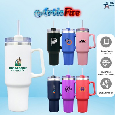 ArticFire Large Capacity 40oz Travel Tumbler with Handle and Straw