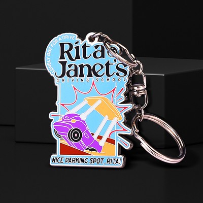 2" Hard Enamel Keychain