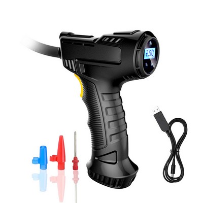 Rechargeable portable digital display electric inflation pump