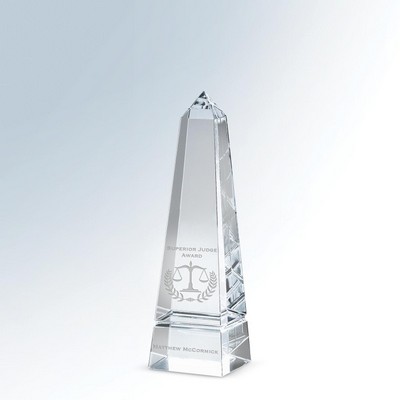 Grooved Obelisk Crystal Award