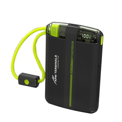 10000mah Fast Charge Power Bank with Dual Cables