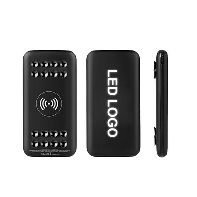 Wireless Power Bank w/Light Up Logo