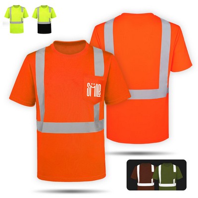 Class 2 Short Sleeve Reflective Safety T Shirt