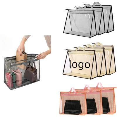 3Pcs Clear Handbag Storage Organizer