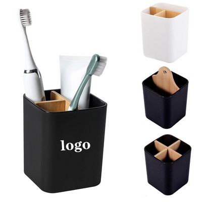 Bamboo Toothbrush Holder For Bathrooms