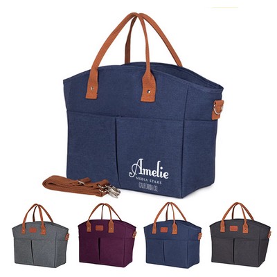 Women's Oxford Cloth Lunch Tote Bag
