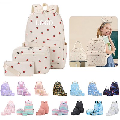 3 Pack School Backpack Teens Girls Boys Kids