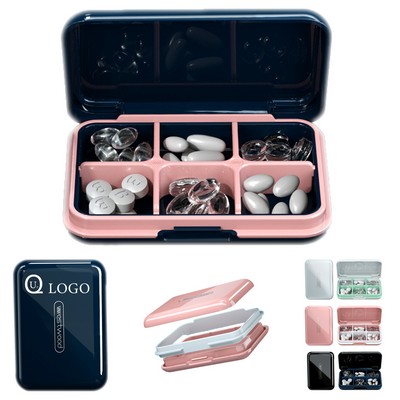6 Compartments Pill Case