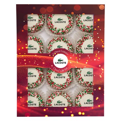 Luxury Chocolate Oreo® Gift Sets - 12 Piece - Printed Oreos® with Holiday Nonpareils