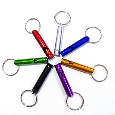 Aluminum Survival whistle Keychain