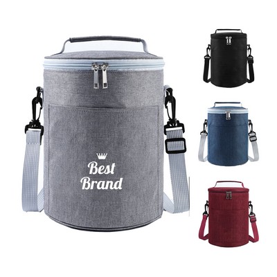 Cylinder Aluminum Foil Insulated Cooler Bag