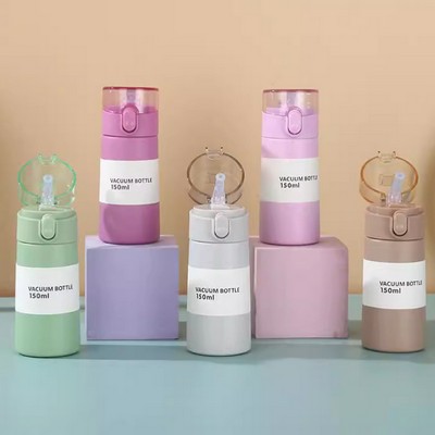 5oz/150ML 304 Stainless Steel Mini Children's Insulated Sippy Cup Bounce-Back Lid WIth Straw