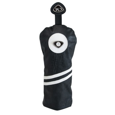 Black Driver Headcover W/ Silver Medallion