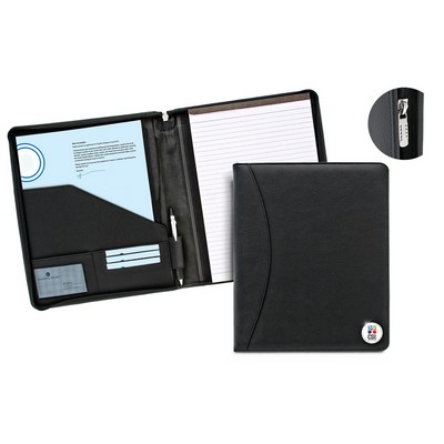10" X 12" Leather Portfolio W/ Color Medallion
