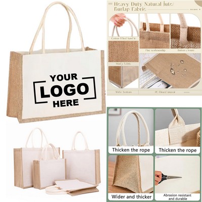 Custom Burlap Tote Bag