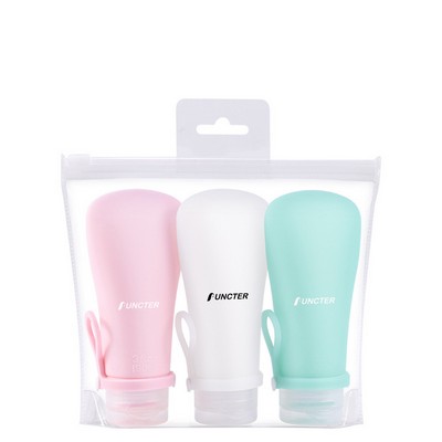 3 Pack Travel Bottles for Toiletries, 3oz Portable Refillable Traveling Size Liquid Containers