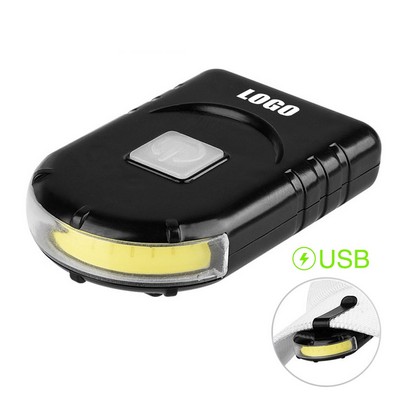 Rechargeable LED Cap Flashlight With Magnet 3 Light Modes