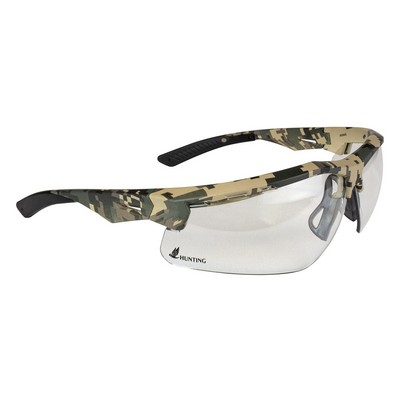 Thraxus Safety Eyewear - Digital Camo Frame Clear Anti-Fog Lens