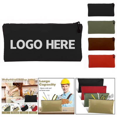 Canvas Zipper Pencil Case Bag