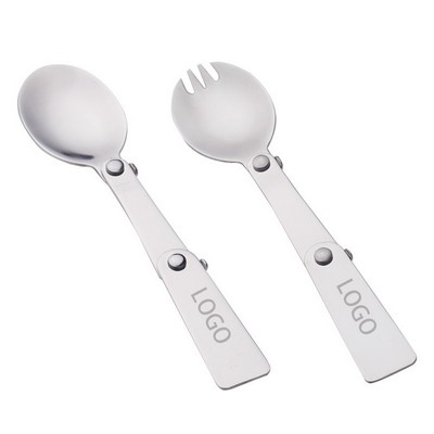 Foldable Spork w/Keychain Case