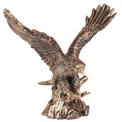 7.25" Antique Metallic Gold Eagle Resin