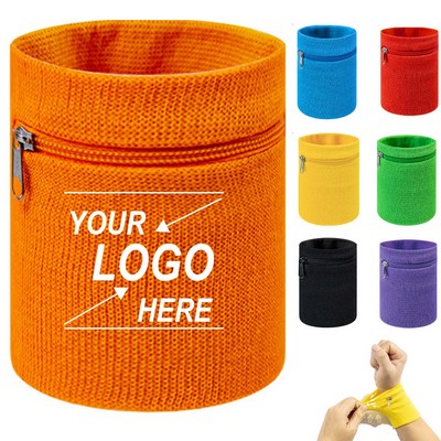 Wrist Wallet and Sweatband with Pocket