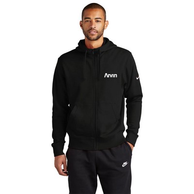 Nike Club Fleece Sleeve Swoosh Full-Zip Embroidered Hoodie