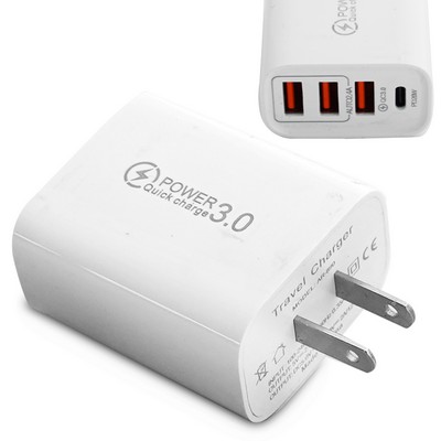 MOQ100 4 Port USB Wall Charger Block