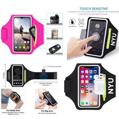 Promotek iBank® Running Sport Armband with Earphone Bag compatible with iPhone 16 & More
