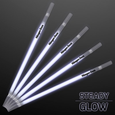 White Glowing Straws for Party Drinks - Domestic Print