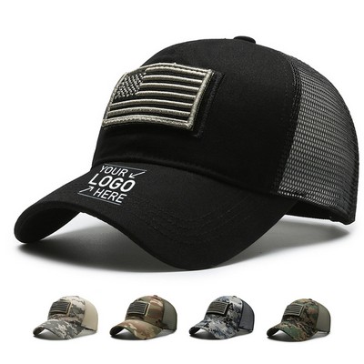 American Flag Baseball Cap W/ Velcro