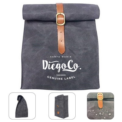 Cotton Canvas Lunch Cooler Bag