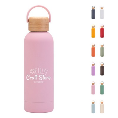 17 oz. Stainless Steel Bamboo Lid Vacuum Insulated Water Bottle