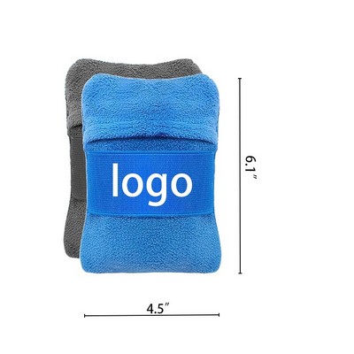 Custom Soft Coral Fleece Sand Removal Bag 6"x4 1/2"