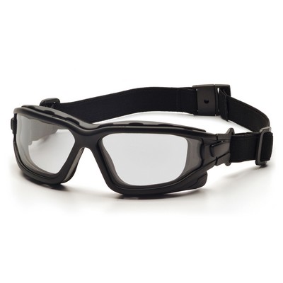 I-Force Slim Safety Glasses, Black Frame with Clear H2X Anti-Fog Lens