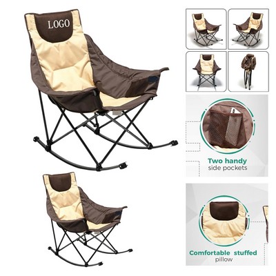 Large Folding Rocking Camp Chair