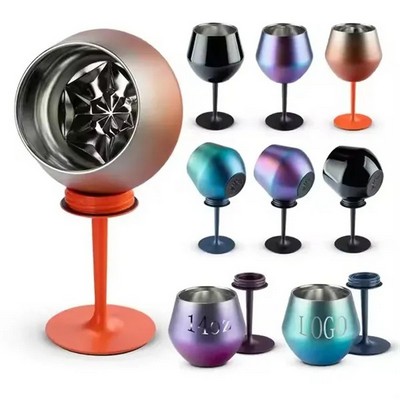 14oz Stainless Steel Detachable Champagne Goblet Wine Glass