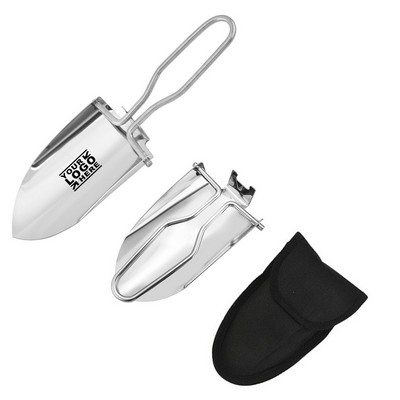 Collapsible Stainless Steel Shovel with Pouch