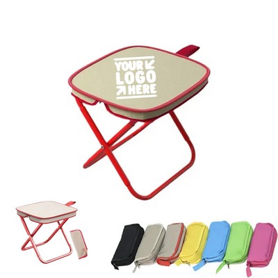 Multi-Functional Portable Pen Case Folding Stool Camping Chair Fishing Seat