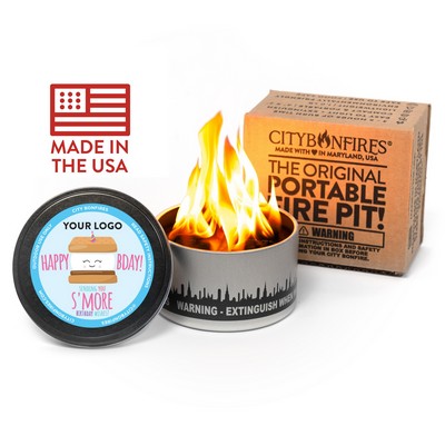 Happy Birthday Original City Bonfires® Portable Fire Pit