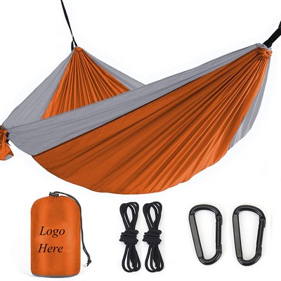 Color-Block Nylon Fabric Hammock Swing