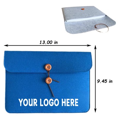 A4 Felt Graduate Gift Document Holder w/ Button Closure