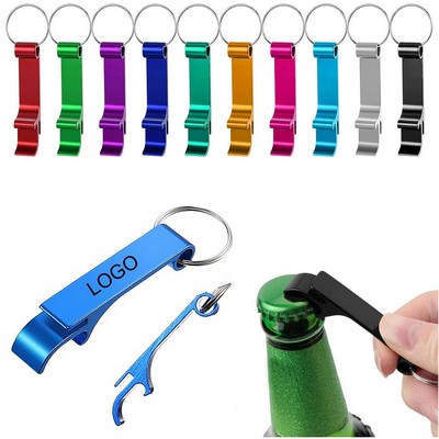 Aluminum Bottle Opener w/ Key Ring