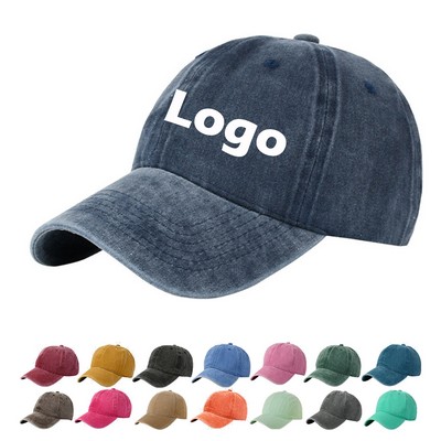 6 Panel Washed Cotton Unconstructed Cap