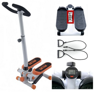 Adjustable Height Stair Stepper with Resistance Bands